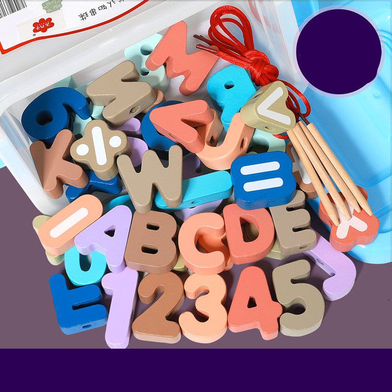 Wooden Beaded Threading Toy for Kids – Brain & Intelligence Building Blocks