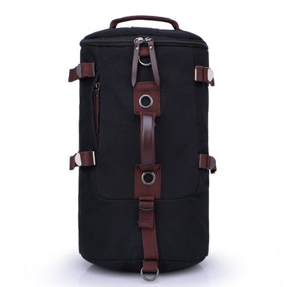 Men’s Vintage Canvas Backpack – Large Travel & Sports Rucksack with Durable Canvas, Multi-Purpose Student Bag