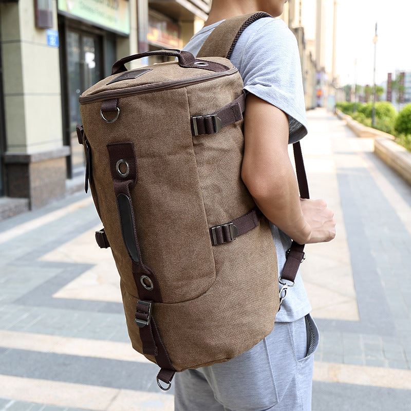 Men’s Vintage Canvas Backpack – Large Travel & Sports Rucksack with Durable Canvas, Multi-Purpose Student Bag