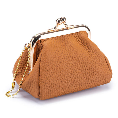 Genuine Leather Mini Coin Wallet for Women – Premium Cowhide Small Purse, Ultra-Light & Stylish