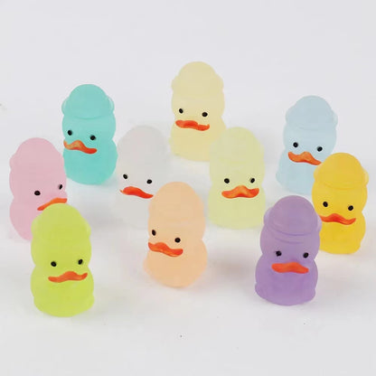 Luminous Transparent Duckling Ornaments – Glow-in-the-Dark Resin Decor