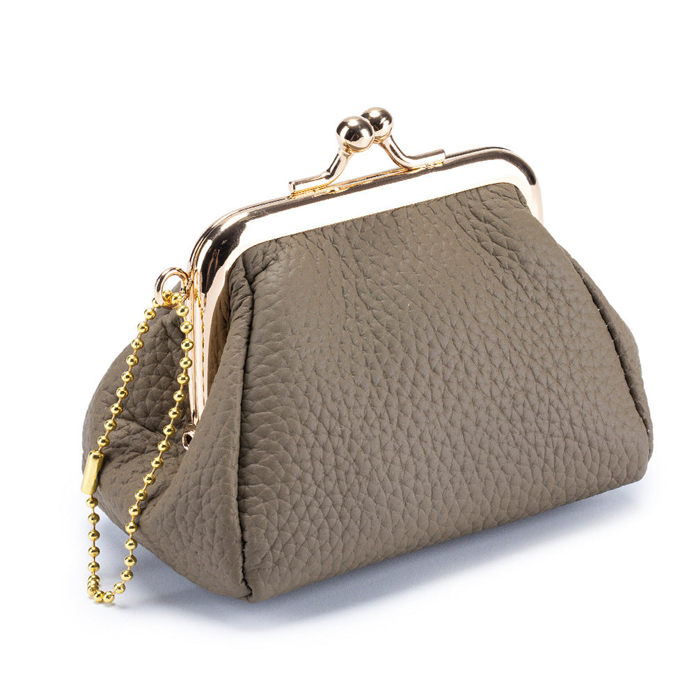 Genuine Leather Mini Coin Wallet for Women – Premium Cowhide Small Purse, Ultra-Light & Stylish