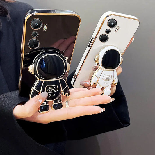 Luxury Astronaut Holder Case For Infinix Hot 20 4G Soft Cover For Infinix Hot 50 50i 40 pro Note 30 40 pro + Zero30 Phone Cases