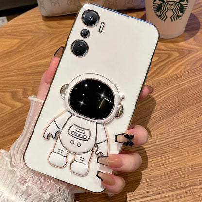 Luxury Astronaut Holder Case For Infinix Hot 20 4G Soft Cover For Infinix Hot 50 50i 40 pro Note 30 40 pro + Zero30 Phone Cases