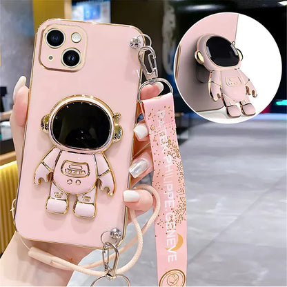 Note13 Astronaut Lanyard Crossbody Silicone Case For Xiaomi Redmi Note 13 Note13 Pro Plus 13C 13T 13 Lite POCO X6 M6 Stand Cover