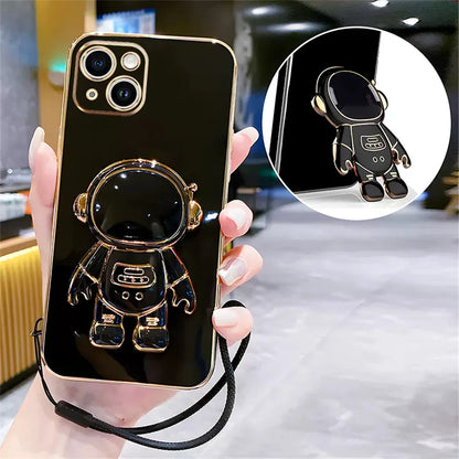 Note13 Astronaut Lanyard Crossbody Silicone Case For Xiaomi Redmi Note 13 Note13 Pro Plus 13C 13T 13 Lite POCO X6 M6 Stand Cover