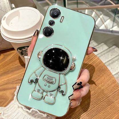 Luxury Astronaut Holder Case For Infinix Hot 20 4G Soft Cover For Infinix Hot 50 50i 40 pro Note 30 40 pro + Zero30 Phone Cases