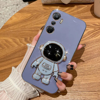 Luxury Astronaut Holder Case For Infinix Hot 20 4G Soft Cover For Infinix Hot 50 50i 40 pro Note 30 40 pro + Zero30 Phone Cases
