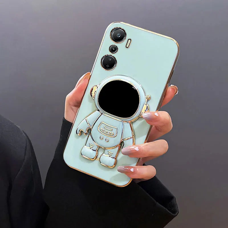 Luxury Astronaut Holder Case For Infinix Hot 20 4G Soft Cover For Infinix Hot 50 50i 40 pro Note 30 40 pro + Zero30 Phone Cases