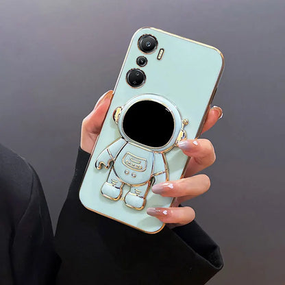 Luxury Astronaut Holder Case For Infinix Hot 20 4G Soft Cover For Infinix Hot 50 50i 40 pro Note 30 40 pro + Zero30 Phone Cases
