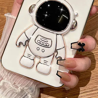 Luxury Astronaut Holder Case For Infinix Hot 20 4G Soft Cover For Infinix Hot 50 50i 40 pro Note 30 40 pro + Zero30 Phone Cases