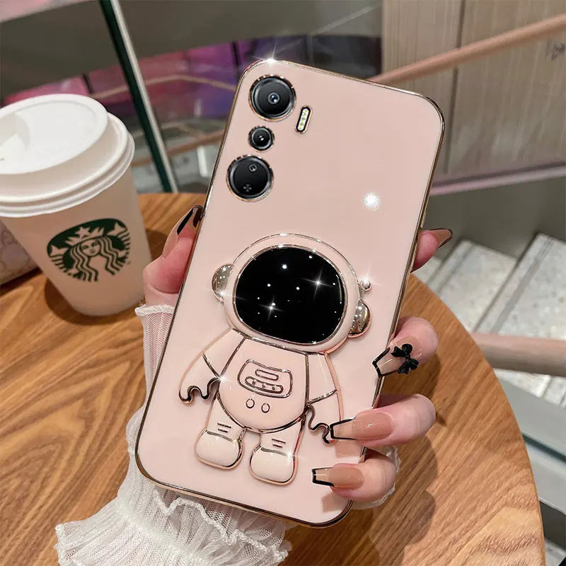 Luxury Astronaut Holder Case For Infinix Hot 20 4G Soft Cover For Infinix Hot 50 50i 40 pro Note 30 40 pro + Zero30 Phone Cases