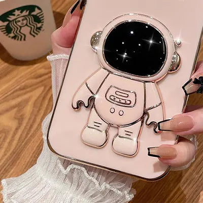 Luxury Astronaut Holder Case For Infinix Hot 20 4G Soft Cover For Infinix Hot 50 50i 40 pro Note 30 40 pro + Zero30 Phone Cases