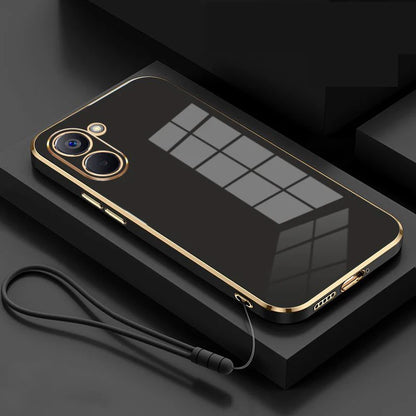 Realme 10 Pro+ Luxury Square Plating Case | Shockproof Anti-Scratch Back Cover for Realme 10 Pro, 10 Pro Plus, 10S, C35, C33 2023