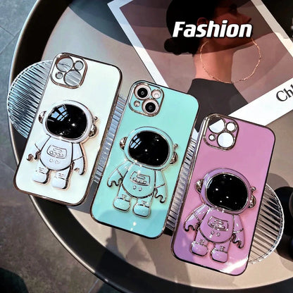 Astronaut Holder Phone Case For Xiaomi Redmi Note 9 10 11 12 13 14 Pro Plus 4G 5G 14C 13C 12C 10C 10T 9S 10S 11S 12S Soft Cover