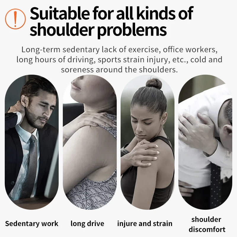 Shoulder Massager -3-Gear Heat &Vibration, Relieve Muscle Soreness Pain,Arthritis, Aids Sports Recovery, -Fitness Fans &S Eniors