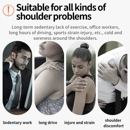 Shoulder Massager -3-Gear Heat &Vibration, Relieve Muscle Soreness Pain,Arthritis, Aids Sports Recovery, -Fitness Fans &S Eniors