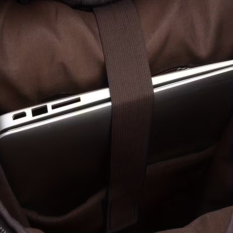 Men’s Vintage Canvas Backpack – Large Travel & Sports Rucksack with Durable Canvas, Multi-Purpose Student Bag