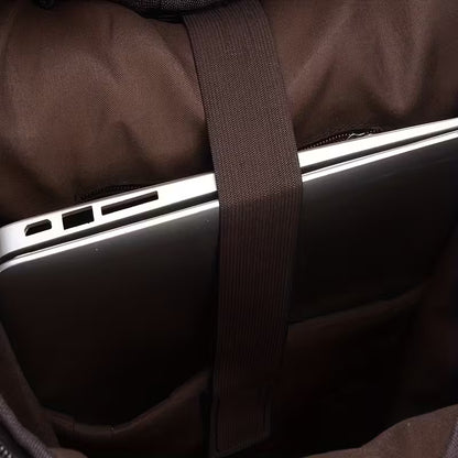 Men’s Vintage Canvas Backpack – Large Travel & Sports Rucksack with Durable Canvas, Multi-Purpose Student Bag